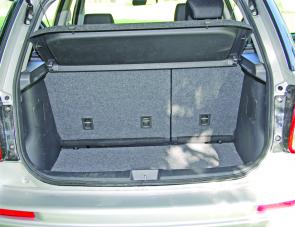 Reasonable rear storage space can be augmented by the 60/40 split fold seating system of the SX4.